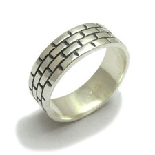 Anello fascia argento sterling