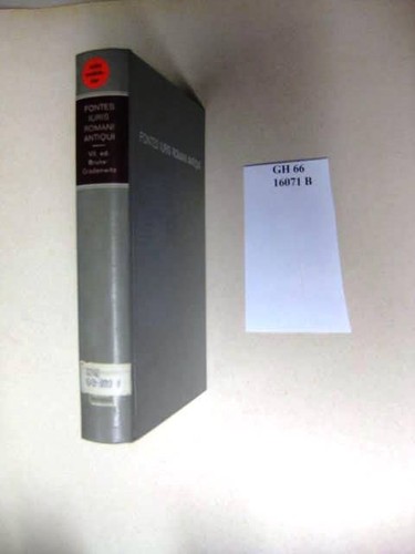 Fontes iuris romani antiqui - fontes,