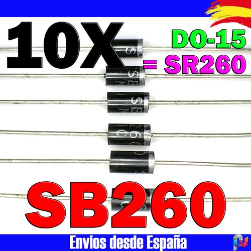 10x sb260 sr260 diodo - 10x,