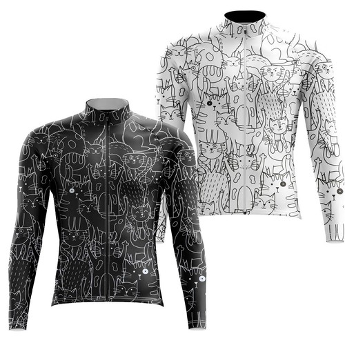 Maglia ciclismo nero bianco