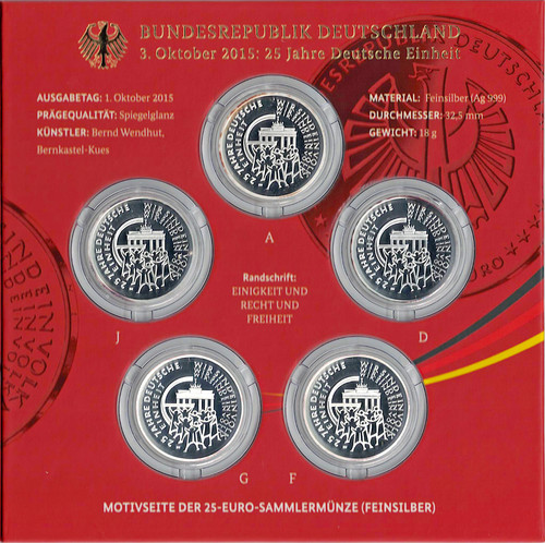 Euro argento 2015 mzz - argento, 2015,