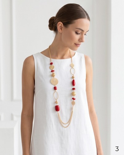 Collana elegante lunga con - elegante,