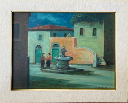 Dipinto olio tavola - olio,