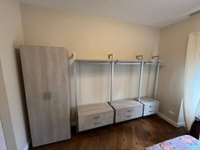 armadio a muro come nuovo, 270cm  + armadio chiuso con ripiani 210x70x40