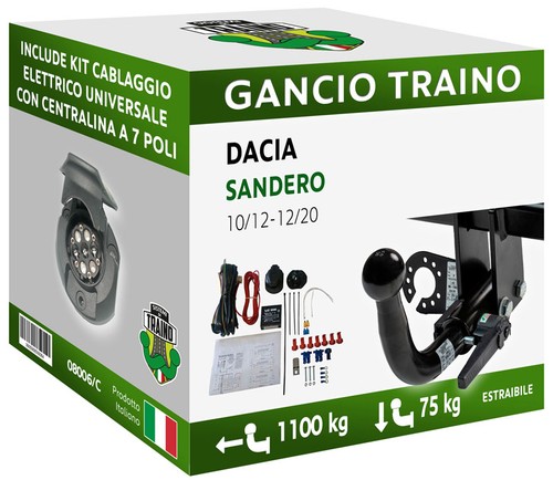 Gancio orizzontale estraibile - orizzontale,