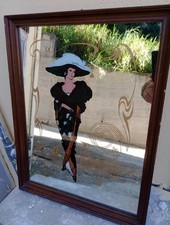 QUADRO A SPECCHIO MIRROR COVER VOGUE DONNA IN ABITO PARIGINO 33x43