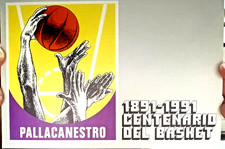 CARTOLINA 1891-1991 CENTENARIO DEL BASKET PALLACANESTRO FEDERAZIONE ROMA-1266