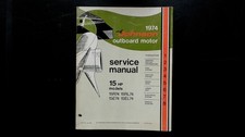 Johnson 15 HP Outboard Motor Service Manual 15R74 15RL74 1974