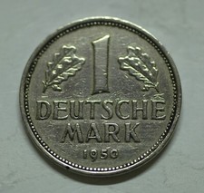 GERMANIA REPUBBLICA FEDERALE 1 DEUTSCHE MARK 1950 ZECCA J.
