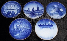 LOTTO DI 5 BING&GRONDAHL PIATTI DI NATALE GIUBILEO 1895-1995 PRIMA SCELTA