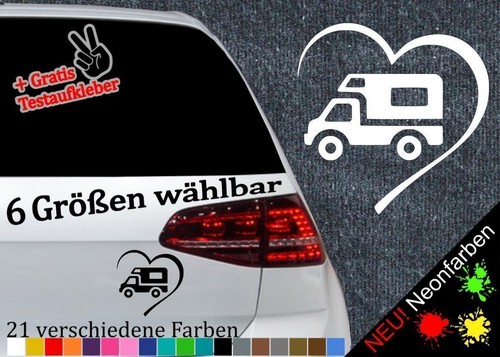 Adesivo cuore con camper 6 - adesivo,