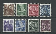 1931 CITTA' DEL VATICANO POSTA AEREA SOGGETTI VARI 8 VALORI MNH**