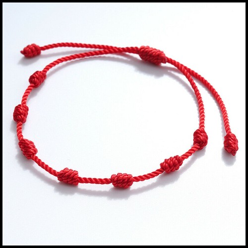 Pulsera roja nudos - pulsera, de
