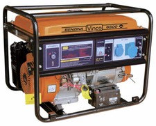 Vinco Generatore di Corrente Gruppo Elettrogeno a Benzina 25 Litri 5000 W 60124