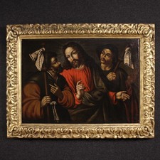 Antico quadro Cristo discepoli