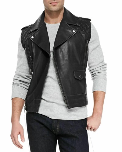 Giubbotto moto uomo vera pelle