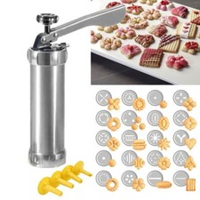 Macchina Pistola Per Biscotti Alluminio Siringa Dolci Formine Sparabiscotti 25