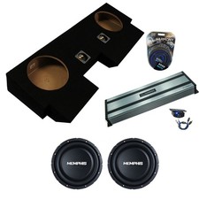 Subwoofer 10" Slim 4Ohm con Amplificatore e Doppio Sub Box 250W