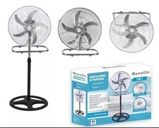 Ventilatore a Piantana 3 in 1  Acciaio A Piantana,Tavolo ,Muro