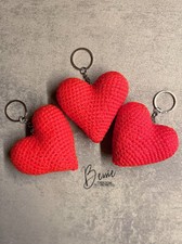 Portachiavi cuore uncinetto