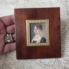 Portrait MINIATURE Peint 1er