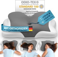 Glückstoff Cuscino ortopedico Cervicale memory foam supporto dormire di lato