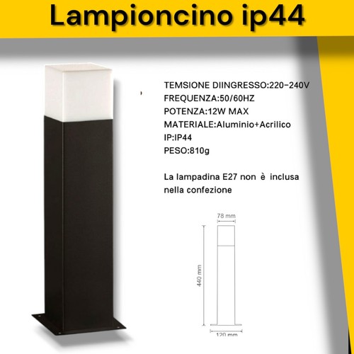 Lampione led giardini ip44 - led,