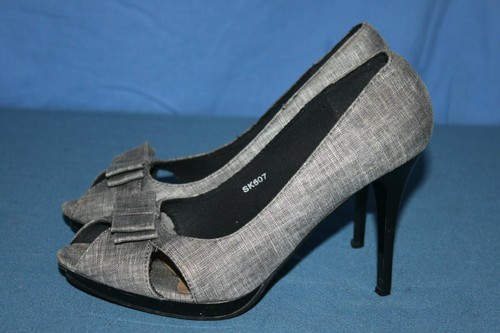 Escarpins farasion tissu - tissu, gris