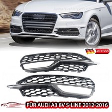 2 pezzi griglia a nido d'ape fendinebbia cromata per Audi A3 8V S-LINE 2012-2016