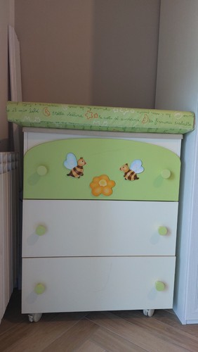 Fasciatoio con vaschetta - vaschetta, azur