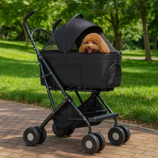 Passeggino Cani e Gatti 2in1 Trasportino Rimovibile Struttura Pieghevole Robusta