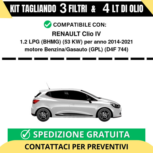 Tagliando per renault - clio, iv