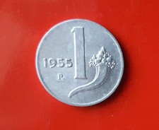 1 LIRA 1955 ERRORE - LINEA IN RILIEVO A PARTIRE DAL PIATTO SX BILANCIA [U055]