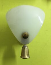 ARTI DECORATIVE DEL '900-COPPIA DI APPLIQUES-VENTOLE IN VETRO OPALESCENTE-'60