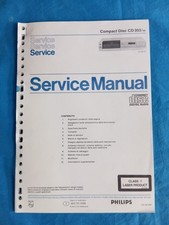 PHILIPS CD303 Compact Disc Player SERVICE MANUAL ORIGINALE Vintage Schemi Repair