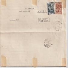 ITALIA 1952 100L LAVORO SU CARTA MARCHIATA REGISTRATA COPERTINA 24L DI S.MARGHERITA L.