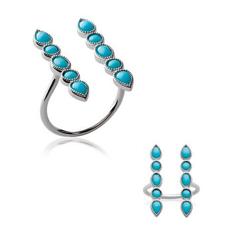 Anello grande aperta pietre - aperta,