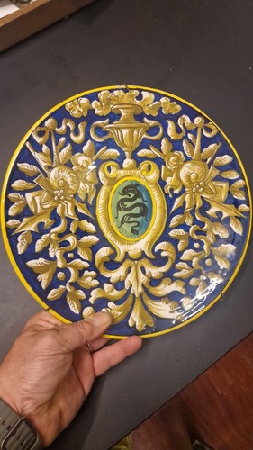 Piatto ceramica maiolica