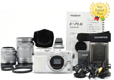 Leggi [N come nuovo] Olympus PEN Lite E-PL6 fotocamera digitale bianca obiettivo 14-42 40-150 GIAPPONE