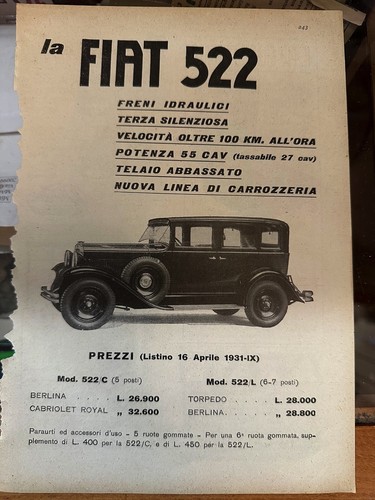 Fiat 522 auto - 522,