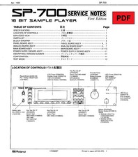 Roland SP-700 Service Manual with Electronic Schematics (ENG / JAP)