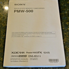 Manuale Sony PMW-500