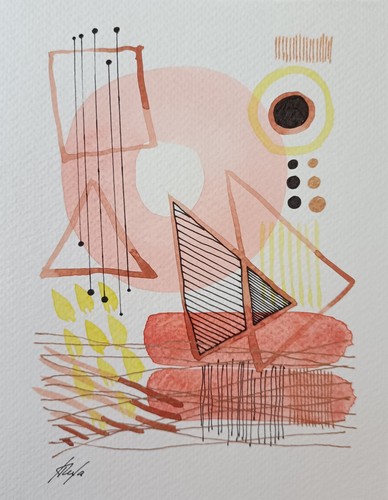Quadro acquerello originale - , su