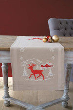 Kit Punto Croce Prestampato Centrotavola Inverno Norvegese Biancheria Da Tavola 