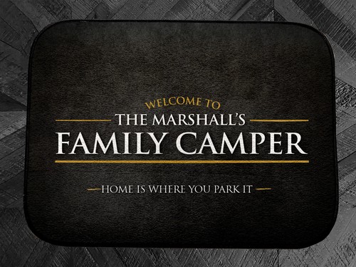 Personalised campervan mat - campervan,