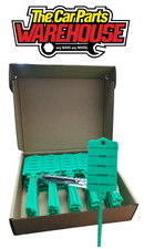 GREEN Plastic Key Tags x 200 Workshop Garage Self Locking Car Bike Sales