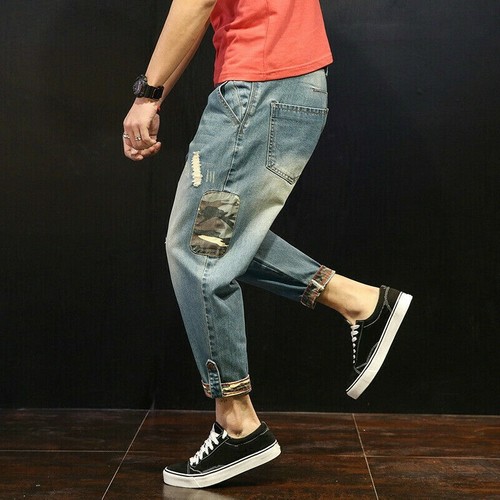Jeans uomo denim stile harem