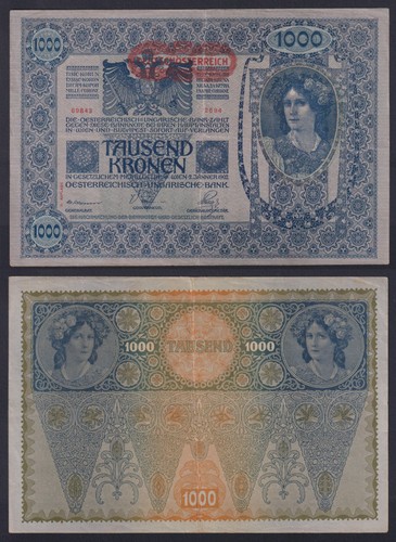 Banconota austria 1000 kronen - banconota,