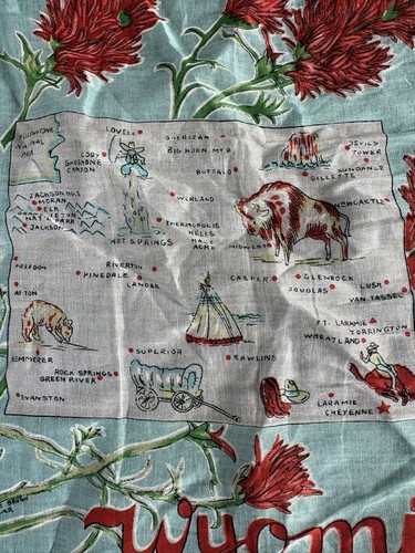 Vintage state handkerchief - vintage,