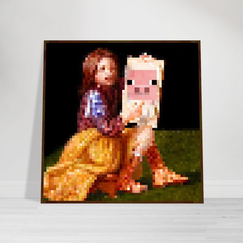 Quadro minecraft pigscene - minecraft,